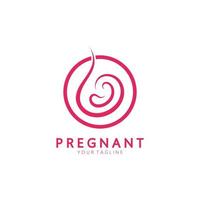 Pregnant template vector icon