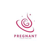 Pregnant template vector icon