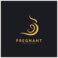 Pregnant template vector icon