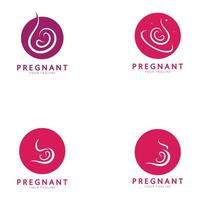 Pregnant template vector icon