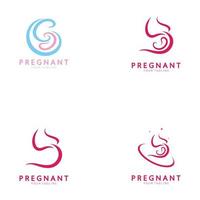 Pregnant template vector icon