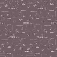 coffee seamless pattern vector