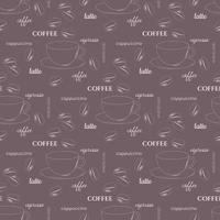 coffee seamless pattern vector