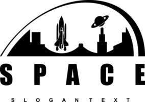 space tech logo design icon vector