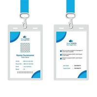 Simple and Clean ID Card Design Template. Professional corporate id card template, id card design with realistic mockup Free Vector. vector