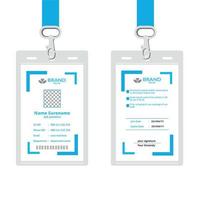 Simple and Clean ID Card Design Template. Professional corporate id card template, id card design with realistic mockup Free Vector. vector