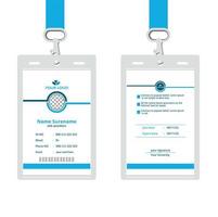 Simple and Clean ID Card Design Template. Professional corporate id card template, id card design with realistic mockup Free Vector. vector