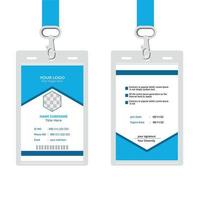 Simple and Clean ID Card Design Template. Professional corporate id card template, id card design with realistic mockup Free Vector. vector