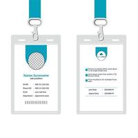 Simple and Clean ID Card Design Template. Professional corporate id card template, id card design with realistic mockup Free Vector. vector