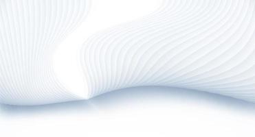 Abstract white background with wavy lines. White wavy lines texture texture background, 3d render illustration. photo