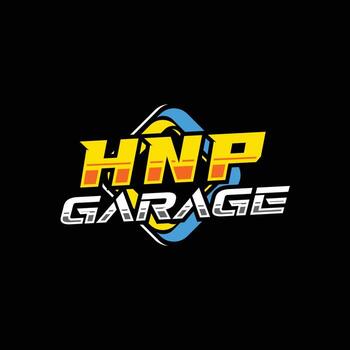 logo garaje motocicleta vector