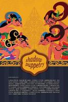 Javanese poster event with flat design wayang or shadow puppet illustration for social media post or banner vector