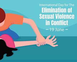 ilustración vector gráfico de un hombre es sexualmente asaltando un mujer, Perfecto para internacional día, eliminación de sexual violencia, conflicto, celebrar, saludo tarjeta, etc.