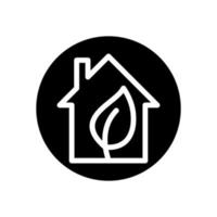 ecology green house environment white outline icon vector