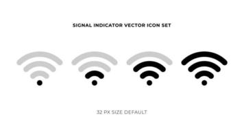 wireless network signal vector icon set