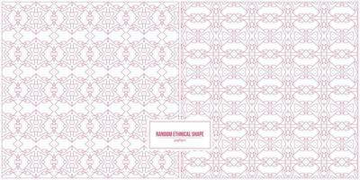 Random pattern of doodle ethnical line shape vector