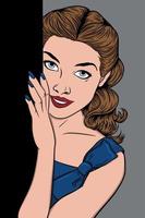 Illustration of pin up girl vector