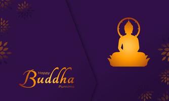 Happy Buddha Purnima or Vesak Day Buddhist Festival for Banner, Poster, Flyer and Background vector
