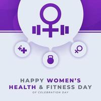 nacional De las mujeres salud y aptitud día celebracion vector diseño ilustración para fondo, póster, bandera, publicidad, saludo tarjeta
