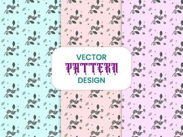 Pattern design vector, colorful floral pattern design vector