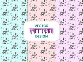 Pattern design vector, colorful floral pattern design vector