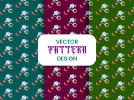 Pattern design vector, colorful floral pattern design vector