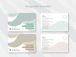 corporativo negocio tarjeta postal diseño plantilla, doble de un lado negocio tarjeta postal diseño, tarjeta postal diseño modelo en estándar Talla vector