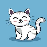 dibujar vector bandera linda gato en blanco para,saludo tarjeta,cartel,portada,imprimir,banner garabato web dibujos animados estilo.
