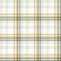 Plaid Pattern Fabric Design Background Is Made With Alternating Bands of Coloured  Pre Dyed  Threads Woven as Both Warp and Weft at Right Angles to Each Other. vector