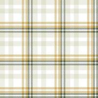 Plaid Pattern Fabric Design Background Is Made With Alternating Bands of Coloured  Pre Dyed  Threads Woven as Both Warp and Weft at Right Angles to Each Other. vector