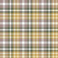 Tartan Pattern Seamless Texture Is Made With Alternating Bands of Coloured  Pre Dyed  Threads Woven as Both Warp and Weft at Right Angles to Each Other. vector