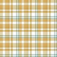 Tartan Pattern Fashion Design Texture Is Made With Alternating Bands of Coloured  Pre Dyed  Threads Woven as Both Warp and Weft at Right Angles to Each Other. vector