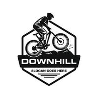 Mountain bike, downhill bike logo vector