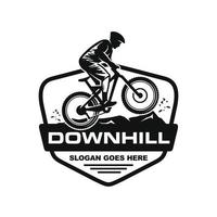 Mountain bike, downhill bike logo vector