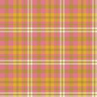 Tartan Pattern Fashion Design Texture Is Woven in a Simple Twill, Two Over Two Under the Warp, Advancing One Thread at Each Pass. vector