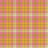 Tartan Pattern Fashion Design Texture Is Woven in a Simple Twill, Two Over Two Under the Warp, Advancing One Thread at Each Pass. vector