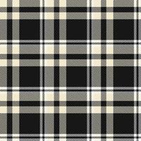 Tartan Plaid Pattern Seamless Textile Is Made With Alternating Bands of Coloured  Pre Dyed  Threads Woven as Both Warp and Weft at Right Angles to Each Other. vector