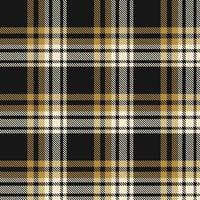Tartan Plaid Pattern Design Textile Is Made With Alternating Bands of Coloured  Pre Dyed  Threads Woven as Both Warp and Weft at Right Angles to Each Other. vector