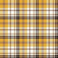 Tartan Plaid Pattern Fabric Design Texture Is Made With Alternating Bands of Coloured  Pre Dyed  Threads Woven as Both Warp and Weft at Right Angles to Each Other. vector