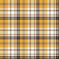 Tartan Plaid Pattern Fabric Design Texture Is Made With Alternating Bands of Coloured  Pre Dyed  Threads Woven as Both Warp and Weft at Right Angles to Each Other. vector