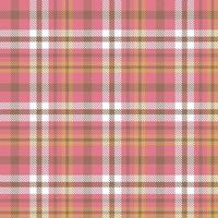 Tartan Plaid Pattern Fabric Design Texture Is Woven in a Simple Twill, Two Over Two Under the Warp, Advancing One Thread at Each Pass. vector