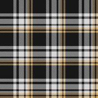 Plaid Tartan Pattern Design Textile Is Made With Alternating Bands of Coloured  Pre Dyed  Threads Woven as Both Warp and Weft at Right Angles to Each Other. vector