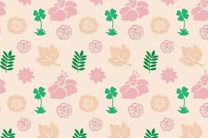 Background seamless Beautiful floral pattern in spring for Wedding, anniversary, birthday and party. Design for banner, poster, card, invitation and scrapbook vector