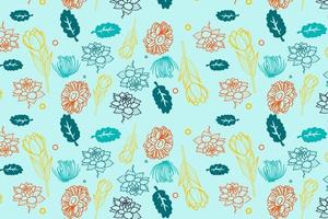 Background seamless Beautiful floral pattern in spring for Wedding, anniversary, birthday and party. Design for banner, poster, card, invitation and scrapbook vector