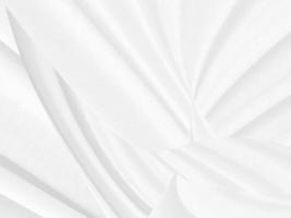 Clean smooth abstract fashion woven beautiful soft fabric curve shape decorative textile white background photo