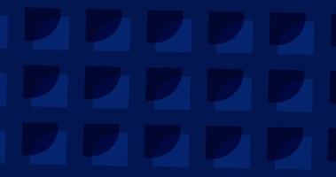 dunkel Blau Hintergrund mit geometrisch Kreis gestalten Muster Ornament. Hintergrund Grafik Animation video