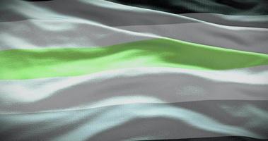 Agender symbol flag background. Waving flag video