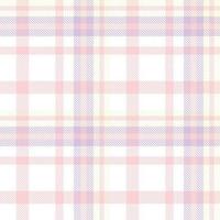 Pastel Tartan Pattern Design Textile Is Made With Alternating Bands of Coloured  Pre Dyed  Threads Woven as Both Warp and Weft at Right Angles to Each Other. vector