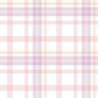 Pastel Tartan Pattern Design Textile Is Made With Alternating Bands of Coloured  Pre Dyed  Threads Woven as Both Warp and Weft at Right Angles to Each Other. vector