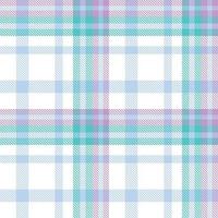 Pastel Tartan Pattern Fabric Design Background Is Made With Alternating Bands of Coloured  Pre Dyed  Threads Woven as Both Warp and Weft at Right Angles to Each Other. vector